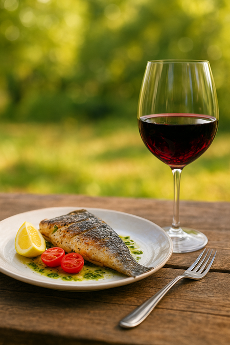 Poisson - vin rouge, oui c'est possible !